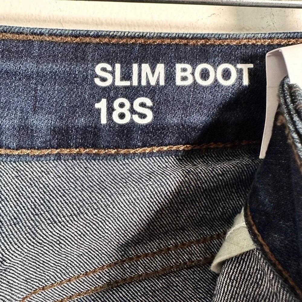 Sonoma Goods For Life Slim Boot Mid Rise Dark Wash Jeans 18S New With Tags